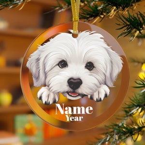 Adorno Coton De Tulear, Perro Coton De Tulear, Regalos Coton De Tulear, Memorial Tulear, Mamá Tulear, Papá Tulear, Navidad Tulear, Perro Tulear