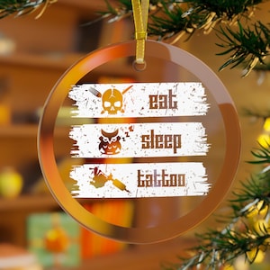 Eat Sleep Tattoo Ornament, Tattoo Christmas Ornament, Tattoo Artist Gift, Inked, Tattoo Lover Gifts Tattooist, Tattoo Artist Ornament Ink