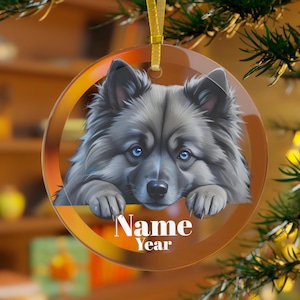 Keeshond Ornament, Kees Dog, Keeshond Gift, Keeshond Memorial, Kees Mama,Christmas, Dutch Barge Dog, Smiling Dutchman,German Spitz,Wolfspitz