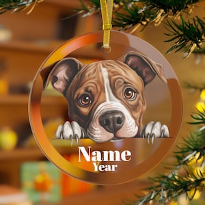 American Staffordshire Terrier Ornament, American Staffordshire Terrier Dog, AmStaff Gifts, AmStaff Memorial,AmStaff Mama, AmStaff Christmas