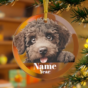 Spanish Water Dog Ornament, Spanish Water Dog, Spanish Water Dog Gifts, Spanish Water Memorial, Spanish Water Mama, Spanish Water Dad