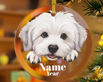 Adorno Coton De Tulear, Perro Coton De Tulear, Regalos Coton De Tulear, Memorial Tulear, Mamá Tulear, Papá Tulear, Navidad Tulear, Perro Tulear