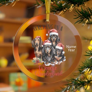 Dachshund Dog Christmas Ornament, Dachshund Ornament, Dachshund Gifts, Dachshund Mama, Dachshund Dad, Weiner Dog Ornament, Dachshund Dog