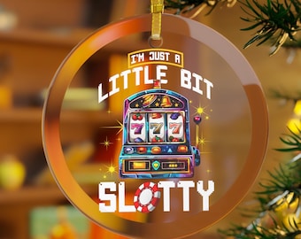 Funny Slot Machine Ornament, Little Slotty, Slots Ornament, Slot Machine Gifts, Gambling Gifts, Slot Machine Lucky Christmas Ornament Vegas