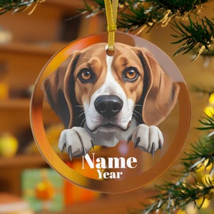 American Foxhound Ornament, American Foxhound Dog, Foxhound Gifts, Foxhound Memorial,Foxhound Mama,Foxhound Dad,American Foxhound  Christmas