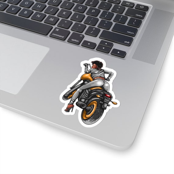 Custom Motorcycle Sticker, Girl Rider, Motorbike Women Motorsports Racing