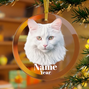 Turkish Angora Cat Ornament, Angora Cat Gifts, Angora Cat Christmas, Angora Mama, Angora Cat Dad, Angora Cat Memorial, Angora Kitten