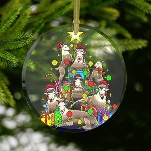 Ziege Weihnachtsbaumschmuck, Bauernhof Ziege Ornament Glas Weihnachtsbaumschmuck, Ziegenbock, Kindermädchen Ziege, Ziege Urlaub Dekorationen