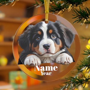 Ornamento per cane da montagna bernese, regali per cane da montagna bernese, memoriale bernese, mamma bernese, papà bernese, festa di Natale per cani bernesi