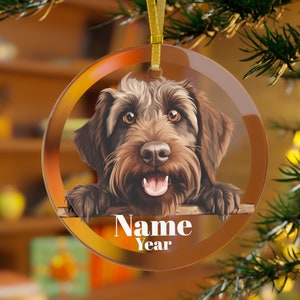 Wirehaired Pointing Griffon Ornament, Griffon Dog, Griffon Gifts, Griffon Memorial, Griffon Mama, Griffon Dad,Christmas Dog Korthals Griffon