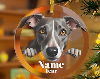 Ornament Whippet, Whippet-hond, Whippet cadeau, Whippet Memorial, Whippet Mama, Whippet papa, Whippet kersthond, Whippet Dog aangepast