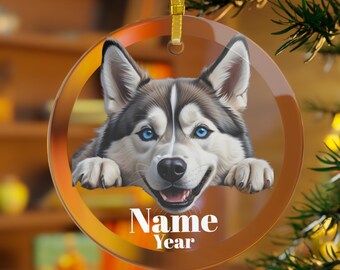 Husky Ornament, Siberian Husky Dog, Husky Gifts, Husky Memorial, Husky Mama, Husky Dad, Husky Christmas, Husky Holiday, Siberian Husky Mom
