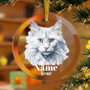 Turkish Angora Cat Ornament, Angora Cat Gifts, Angora Cat Christmas, Angora Mama, Angora Cat Dad, Angora Cat Memorial, Angora Kitten