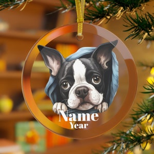 Boston Terrier Ornament, Boston Terrier Dog, Boston Terrier Gifts, Boston Terrier Memorial,Boston Terrier Mama,Terrier Dad,Terrier Christmas