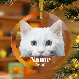 Turkish Angora Cat Ornament, Angora Cat Gifts, Angora Cat Christmas, Angora Mama, Angora Cat Dad, Angora Cat Memorial, Angora Kitten