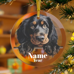 Gordon Setter Ornament, Gordon Setter Dog, Setter Gifts, Setter Memorial, Setter Mama, Gordan Dad, Setter Christmas, Black and Tans Dog