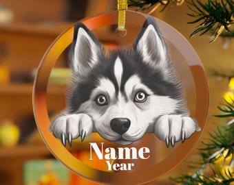 Husky Ornament, Siberian Husky Dog, Husky Gifts, Husky Memorial, Husky Mama, Husky Dad, Husky Christmas, Husky Holiday, Siberian Husky Mom