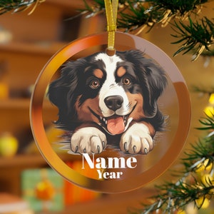 Ornamento per cane da montagna bernese, regali per cane da montagna bernese, memoriale bernese, mamma bernese, papà bernese, festa di Natale per cani bernesi