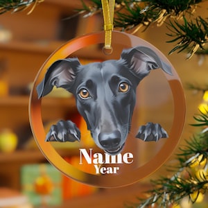 Greyhound Ornament, Greyhound Dog, Greyhound Gift, Greyhound Mama, Greyhound Dad, Greyhound Christmas Ornament, Greyhound Breeder
