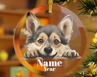 Swedish Vallhund Ornament, Vallhund Dog, Vastgotaspets, Swedish Cattledog, Vallhund Gifts, Vallhund Mama, Vallhund Dad, Vallhund Christmas