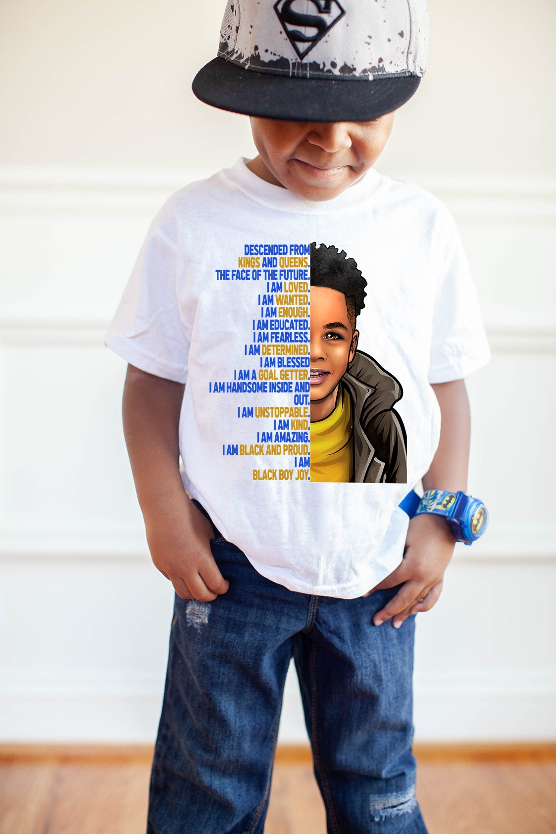 Biracial Black Boy Joy Tshirt Kids Black Pride Shirtafrican Etsy