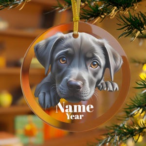 Gray Labrador Retriever Ornament, Labrador Retriever Dog Gifts, Retriever Memorial, Labrador Mama, Retriever Dad, Labrador Christmas Custom