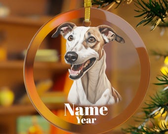 Ornament Whippet, Whippet-hond, Whippet cadeau, Whippet Memorial, Whippet Mama, Whippet papa, Whippet kersthond, Whippet Dog aangepast