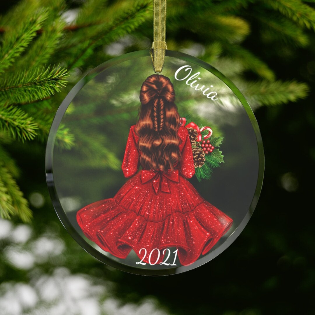 CUSTOM Daughter Ornament Daughter Christmas Ornament Glass Etsy