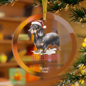 Dachshund Dog Christmas Ornament, Dachshund Ornament, Dachshund Gifts, Dachshund Mama, Dachshund Dad, Weiner Dog Ornament, Dachshund Dog