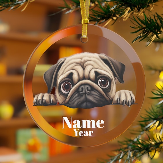 Pug Ornament Pug Dog Pug Gifts Pug Memorial Pug Mama Pug Dad