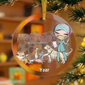 Veterinarian Ornament, Veterinarian Gifts, Veterinarian Appreciation, Veterinarian Graduation,Animal Doctor,Vet Veterinarian Woman Christmas