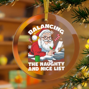 Accountant Ornament, CPA Ornament, Accounting Gift, CPA Gift, Tax Preparer Gift, Accountant Christmas, Accounting Ornament Santa CPA