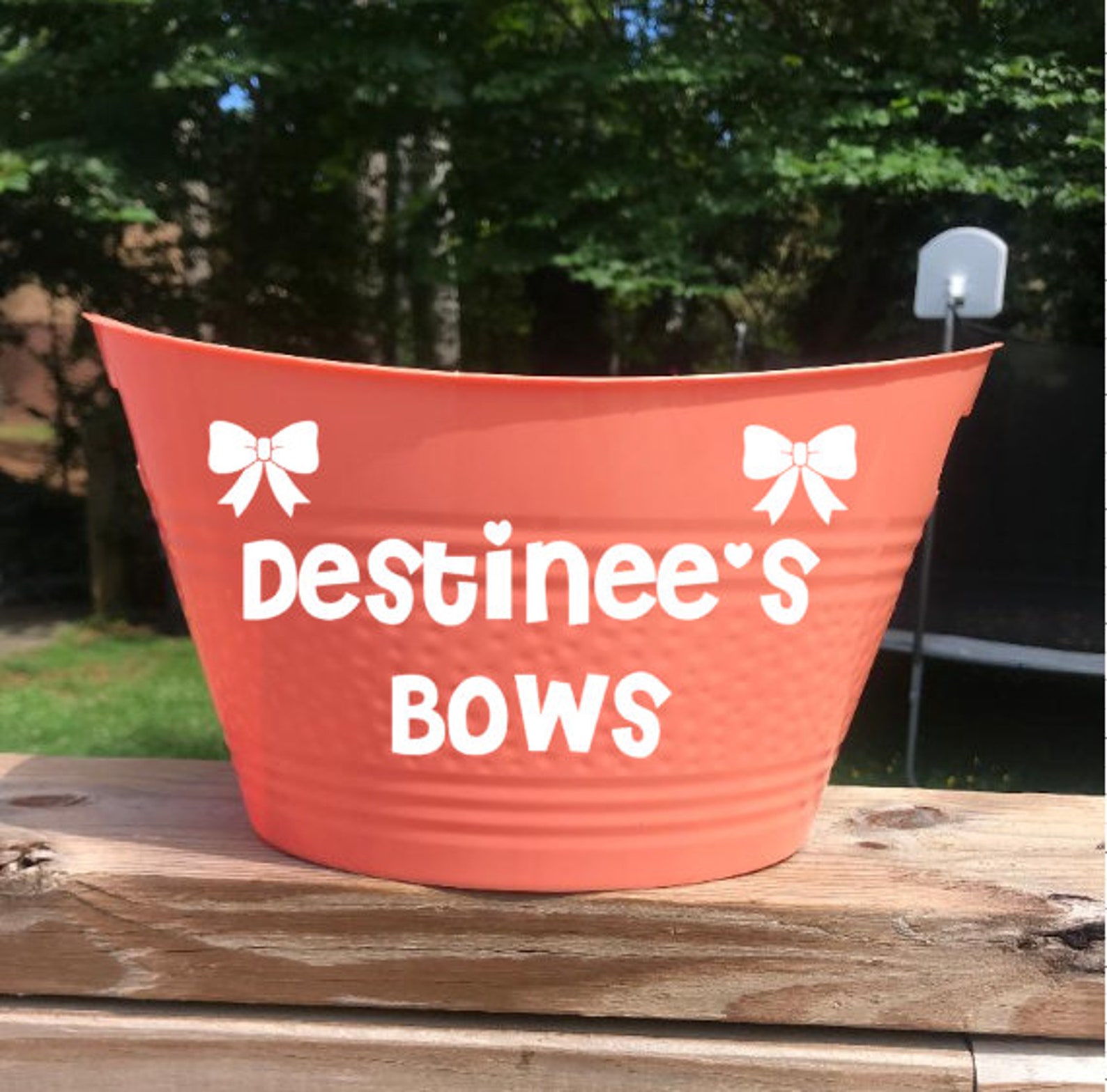 Cheer Bows Holder Hair Bows Bows Bucket Personalized Etsy
