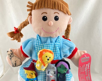 Glove Puppet Girl Dorothy and 5 Finger Puppet Set - New with Tags