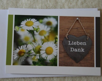 FLEURI TALES  Grußkarte "Lieben Dank" mit Umschlag