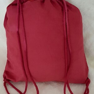 Grape batik gymnastic bag/Backpack 35 x 37 cm Claret image 2