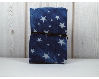 Sterne - blaue Jeans Tabaktasche Universaltasche gesteppter Tabakbeutel mit weißen Sternen Dreherbeutel Tobacco-Pouch Miss ICED Geschenk