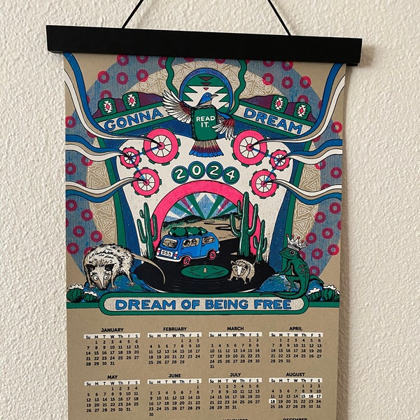 PHISH 2024 WALL CALENDAR, Phish Screen Print, Phish Art, Phish Print, Phan Art