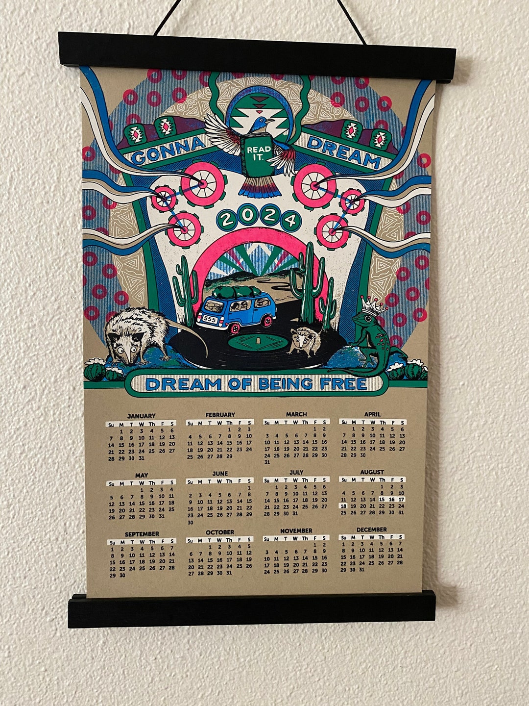 PHISH 2024 WALL CALENDAR, Phish Screen Print, Phish Art, Phish Print