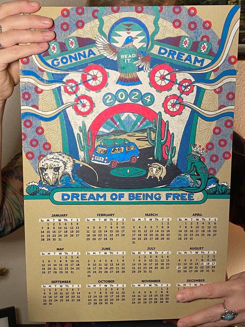 PHISH 2025 WALL CALENDAR, Phish Screen Print, Phish Art, Phish Print