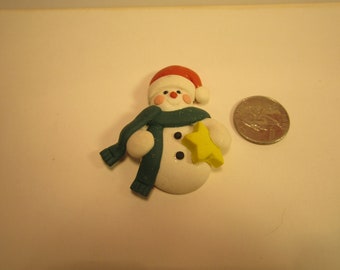 Snowman Vintage resina aguja Minder