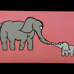 Tarjeta elefante del Día de la Madre / Amor