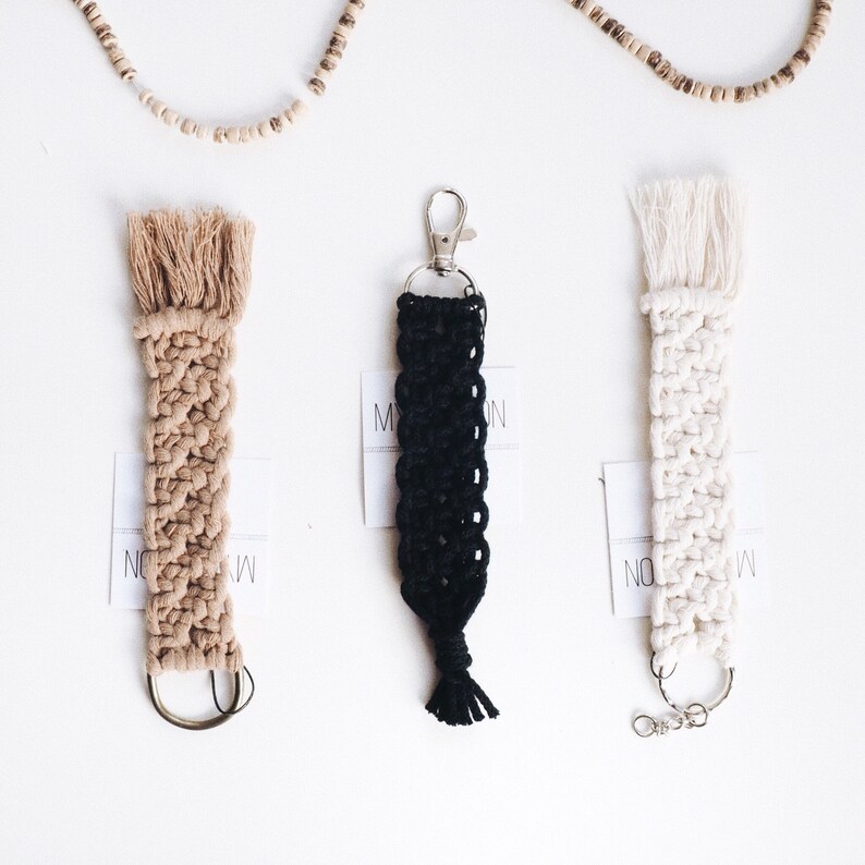 Macramé Keychain Boho Keychain Wallet Charms Bag Charm Hippie Keychain