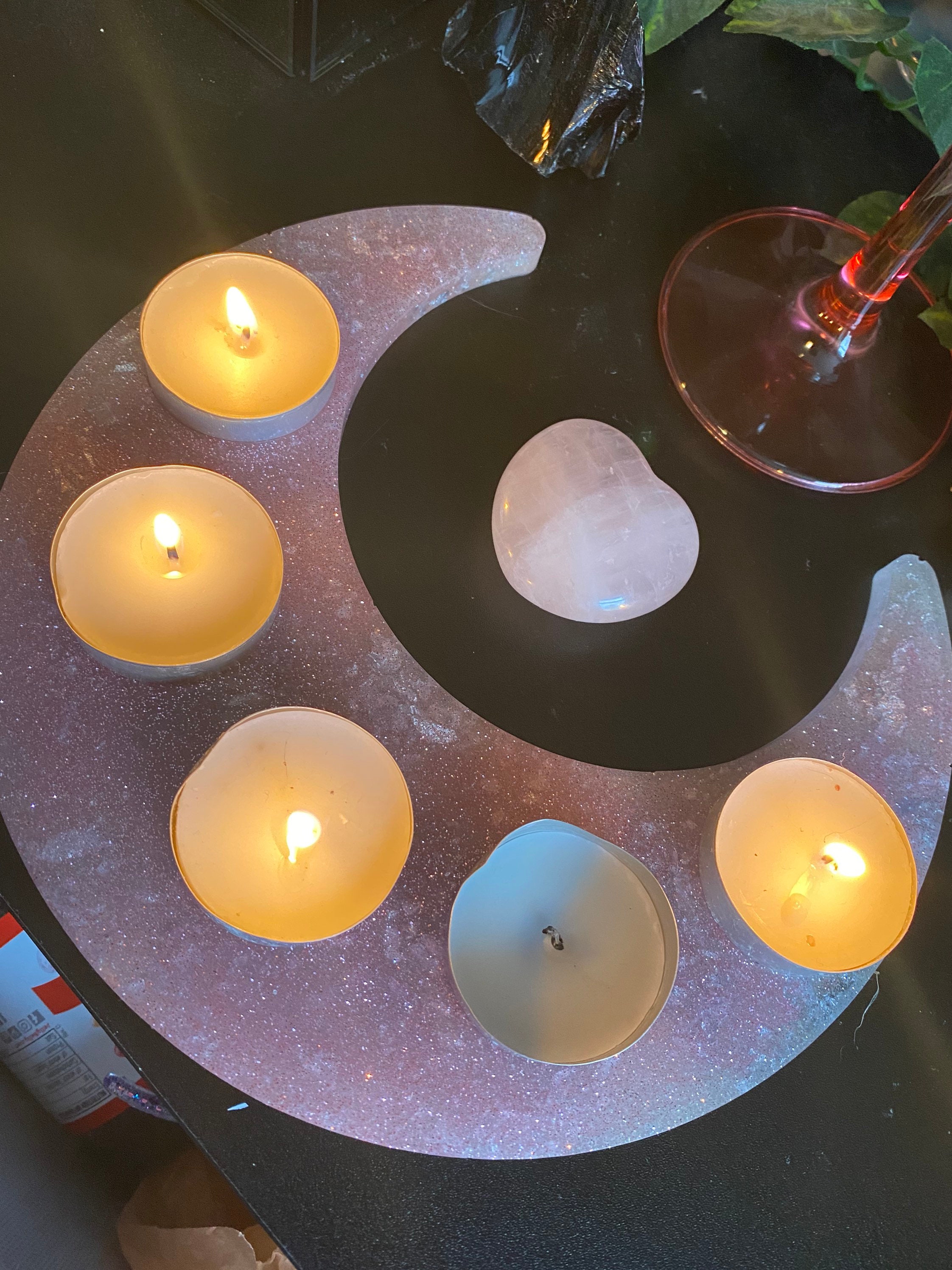 Pink tea light holder Etsy