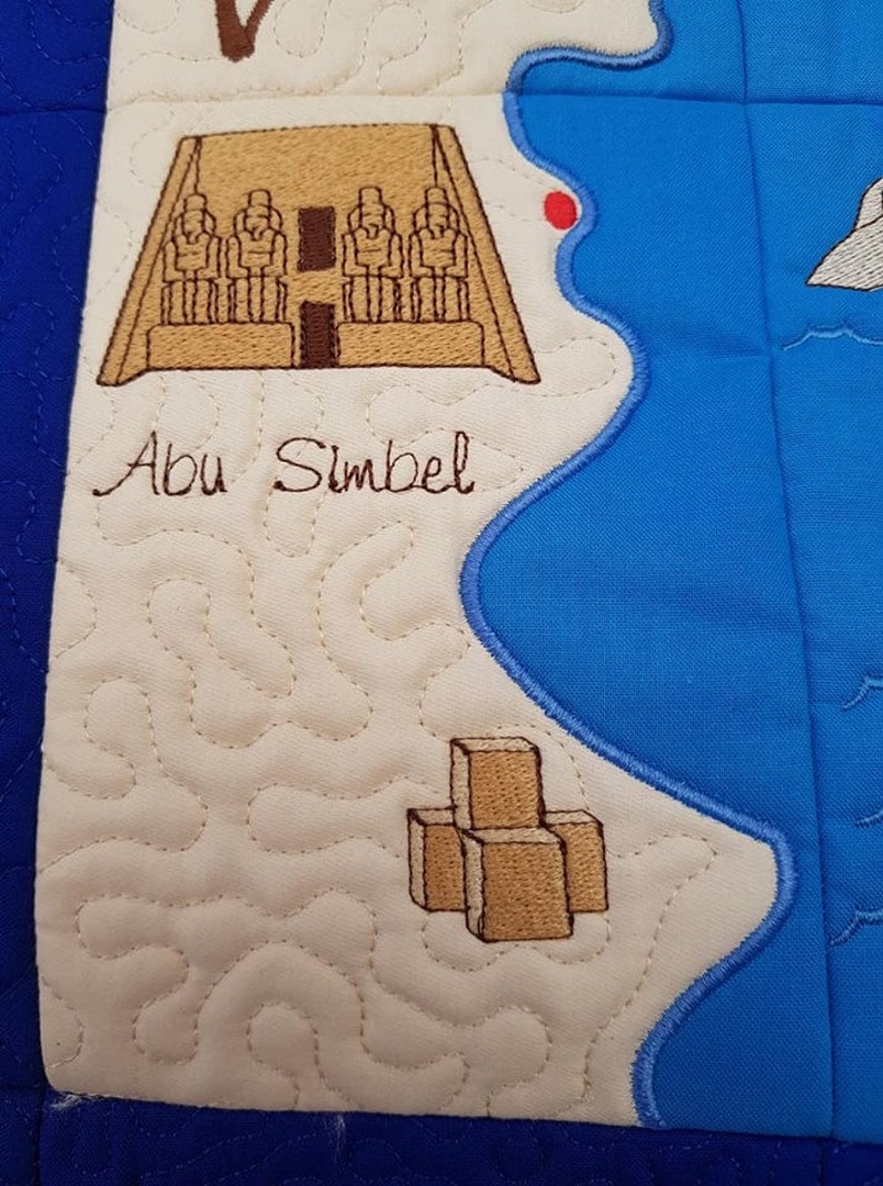 ITH Quilted Nile Map Machine Embroidery Design