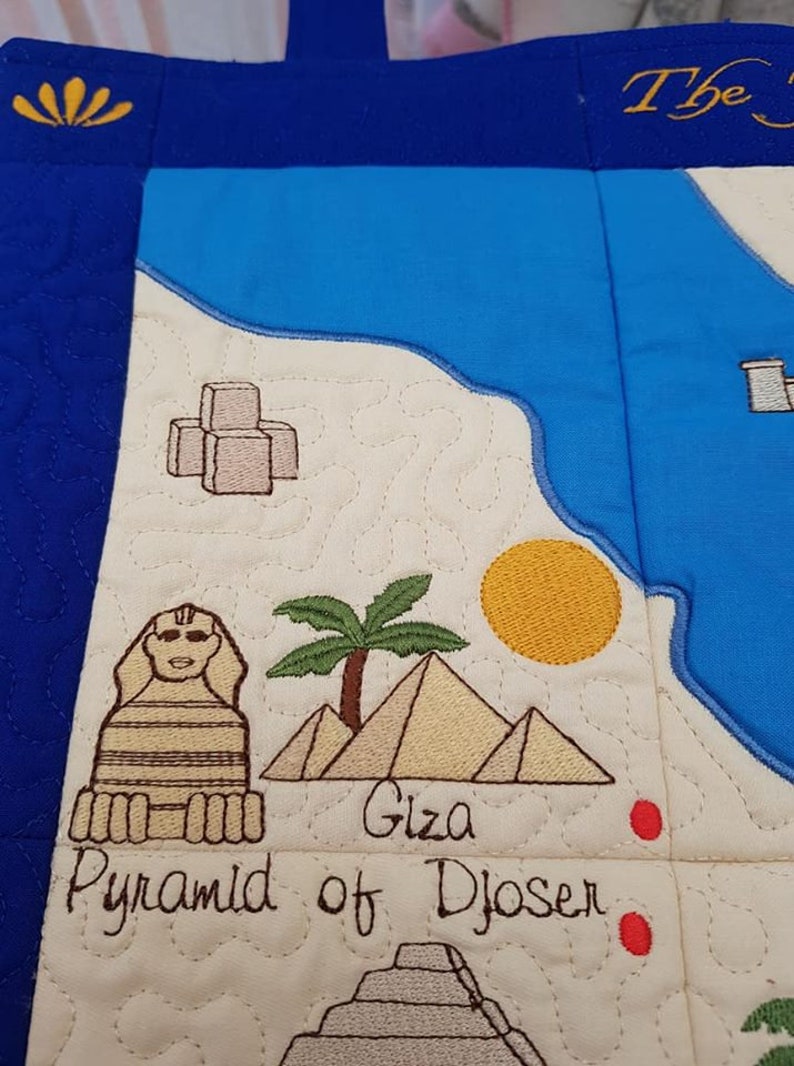 ITH Quilted Nile Map Machine Embroidery Design