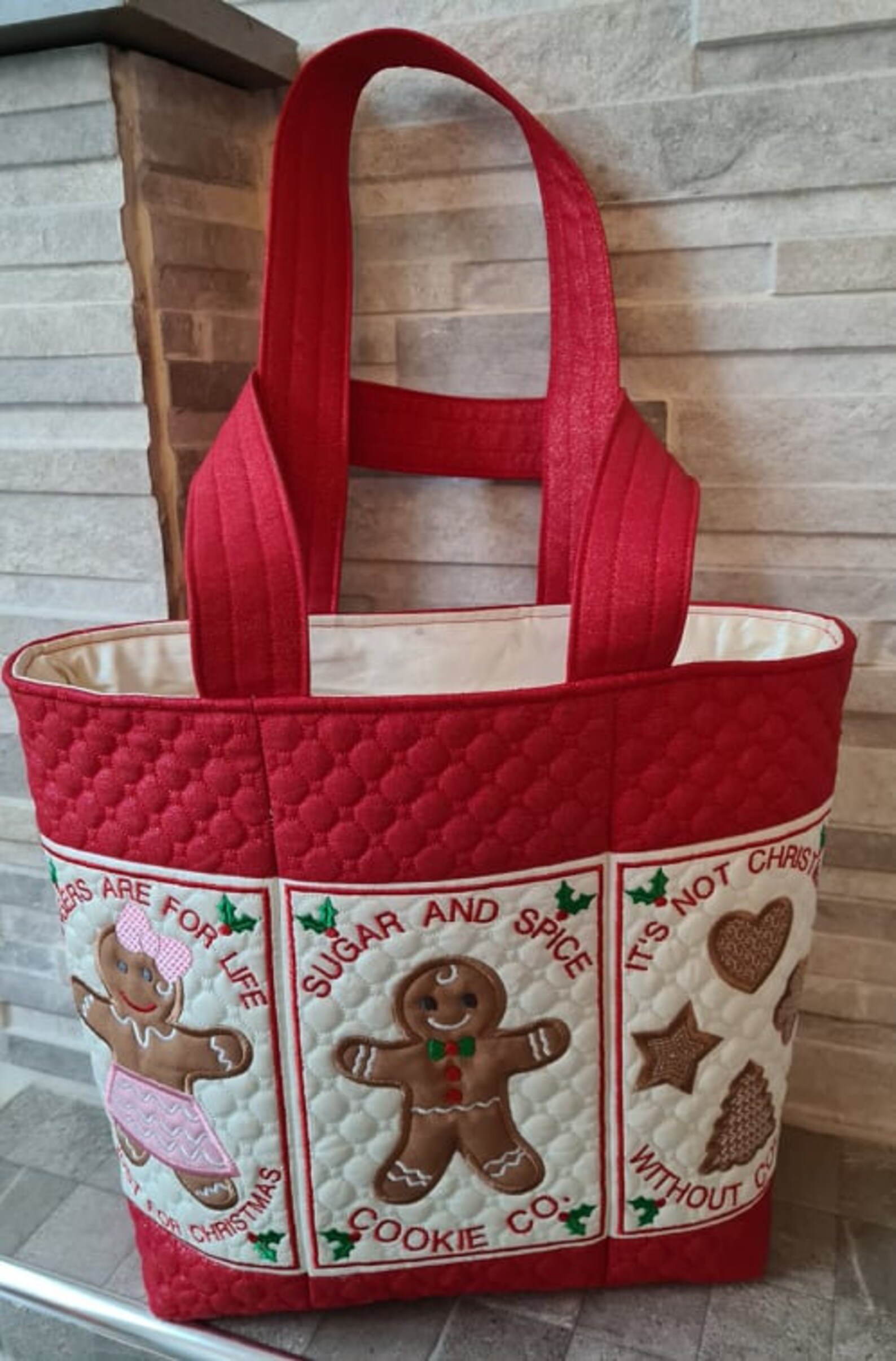 ITH Quilted Gingerbread Bag Etsy UK
