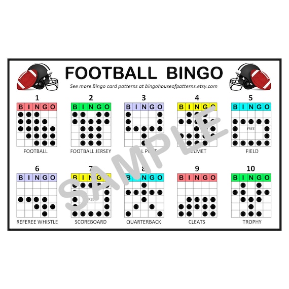 Patrones de cartones de bingo
