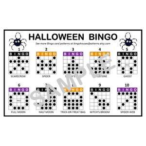 Halloween Holiday BINGO Card Patterns for Really Fun BINGO Games - Bingo Cards