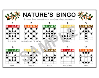 Nature's BINGO Card Patterns for Really Fun BINGO Games - Bingo Cards